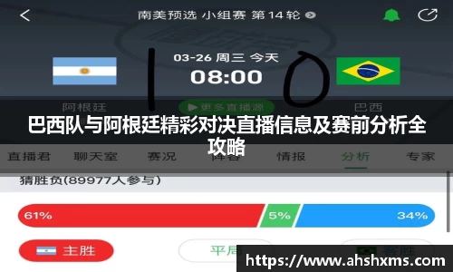 巴西队与阿根廷精彩对决直播信息及赛前分析全攻略